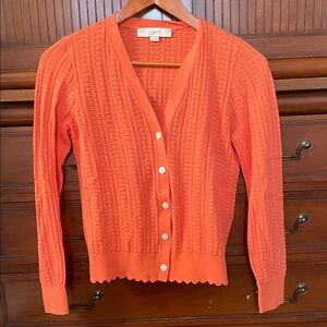 LOFT pointelle cardigan